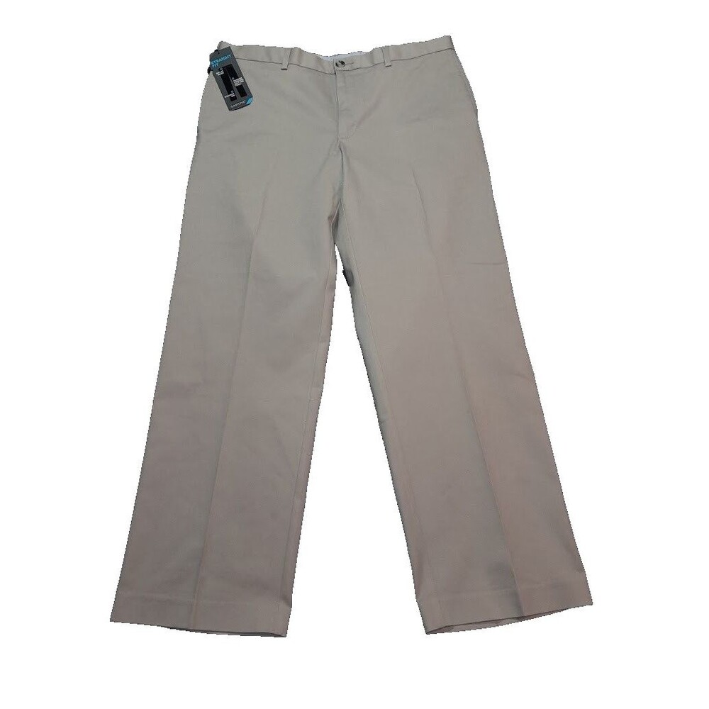 Savane Men's Ultimate Performance Chino Pants in tan stretch fabric flat front
